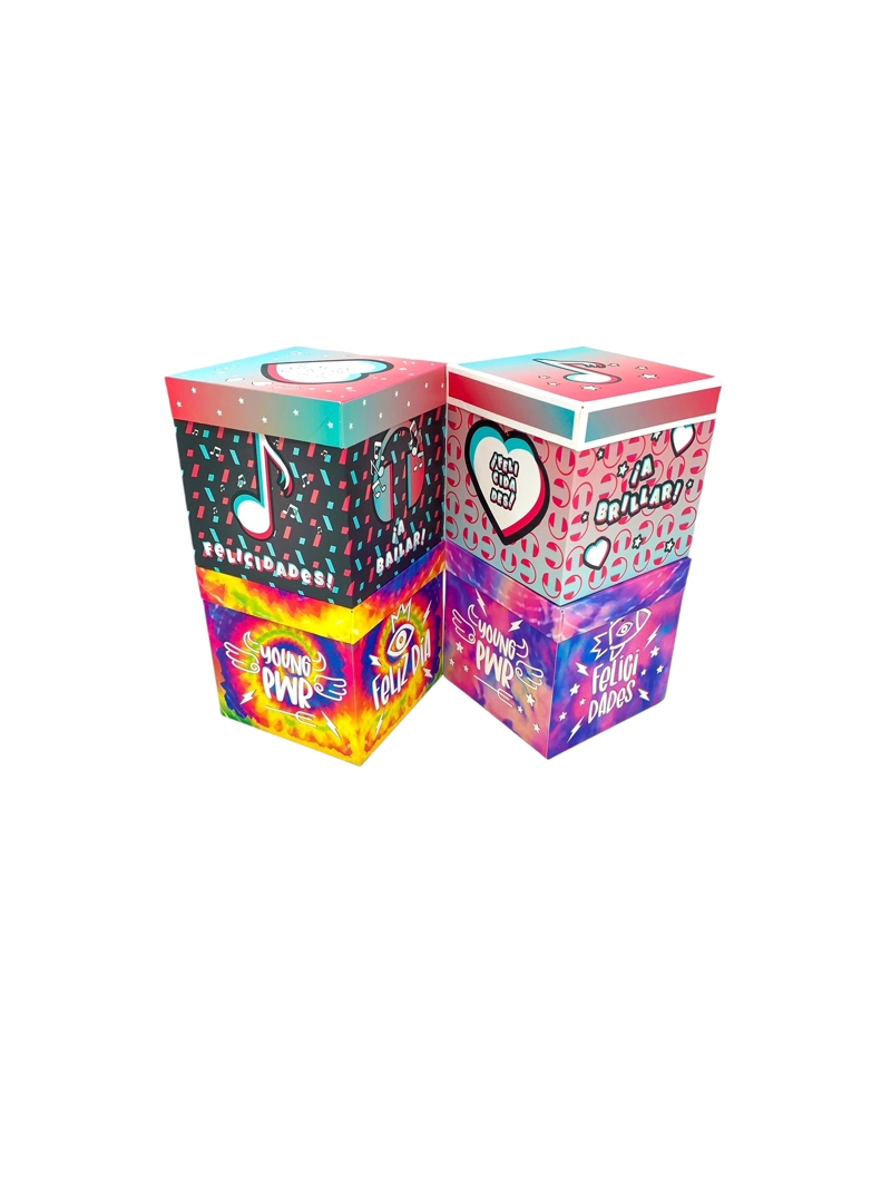CAJA PLEGABLE CHICA YOUNG 10X10CM X12 UNI - 1