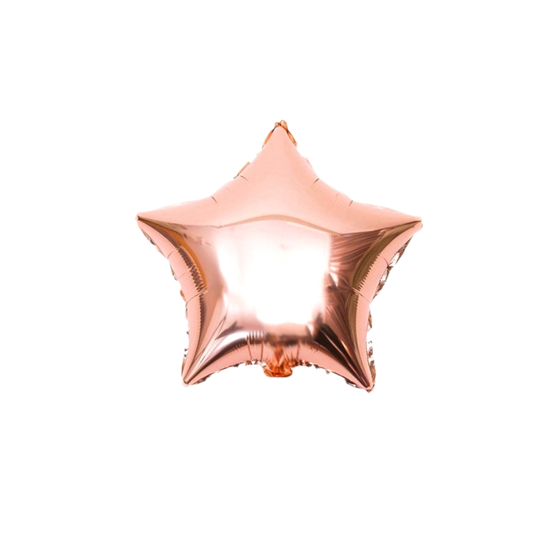 GLOBO METALICO 18 ESTRELLA ROSE GOLD X50 UNI - 1