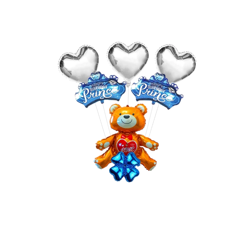SET GLOBO METALICO TEDDY PRINCE X1 SET - 1