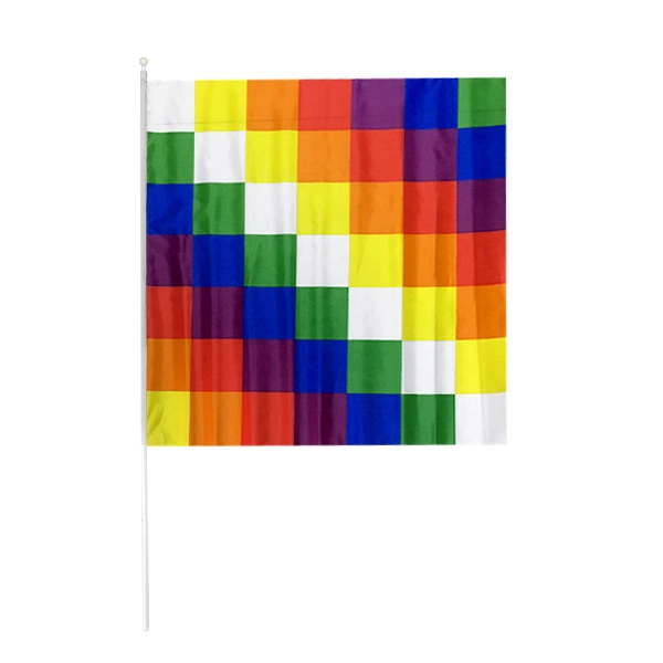 BANDERA WIPHALA 60X60 CM PALITO X12 UNI - 1