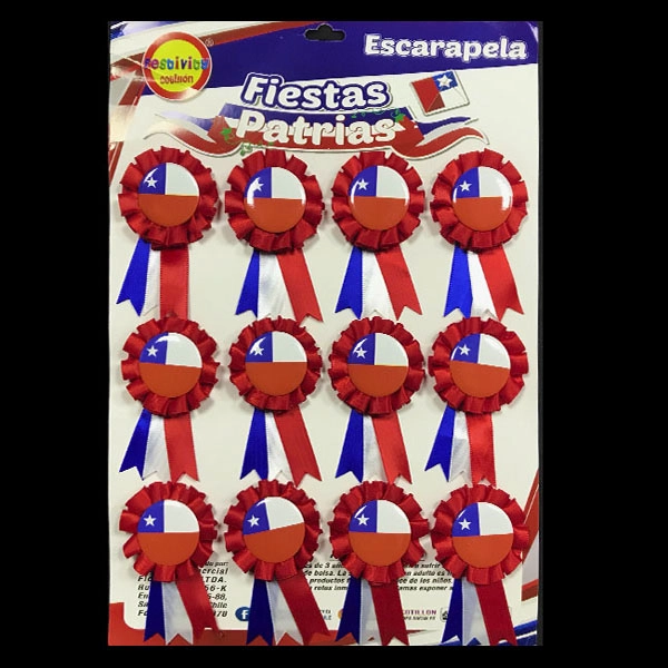 ESCARAPELA MINI TRICOLOR X12 UNI - 1