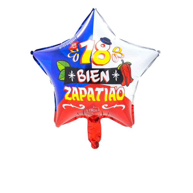 GLOBO METALICO 18 ESTRELLA GUACHACA ZAPATIAO X1 UNI - 1