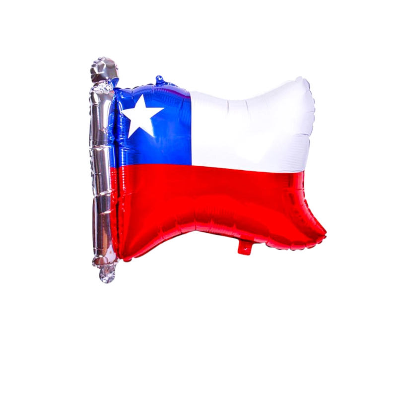 GLOBO METALICO 64X55 CM BANDERA CHILE X1 UNI - 1