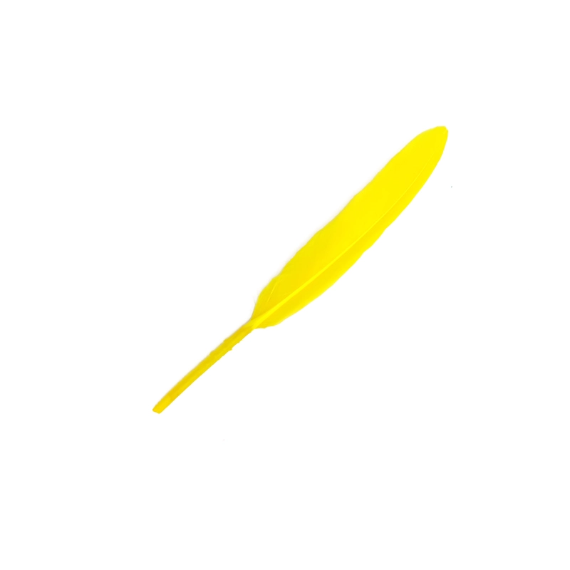 PLUMA 13CM AMARILLO X12UNI - 1