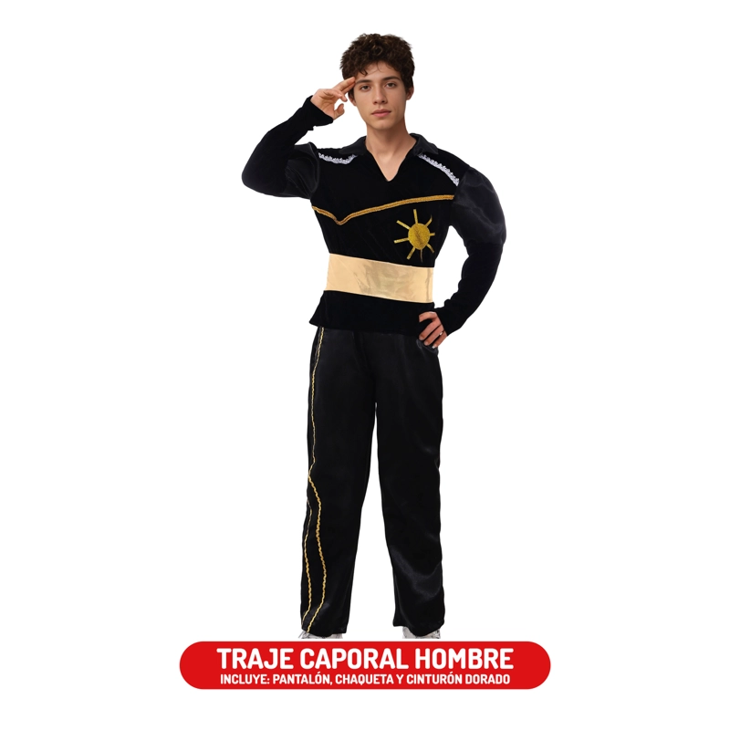 TRAJE CAPORAL HOMBRE L NEGRO - 1