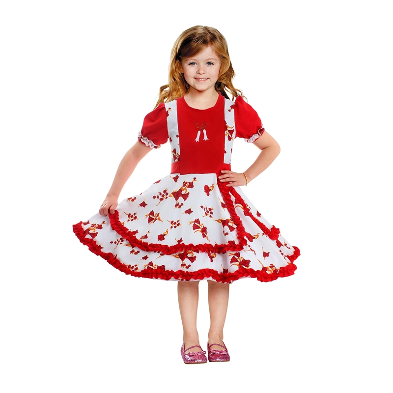 VESTIDO HUASA CHINITA FLOREADO ROJO/BLANCO 7-9 - 1