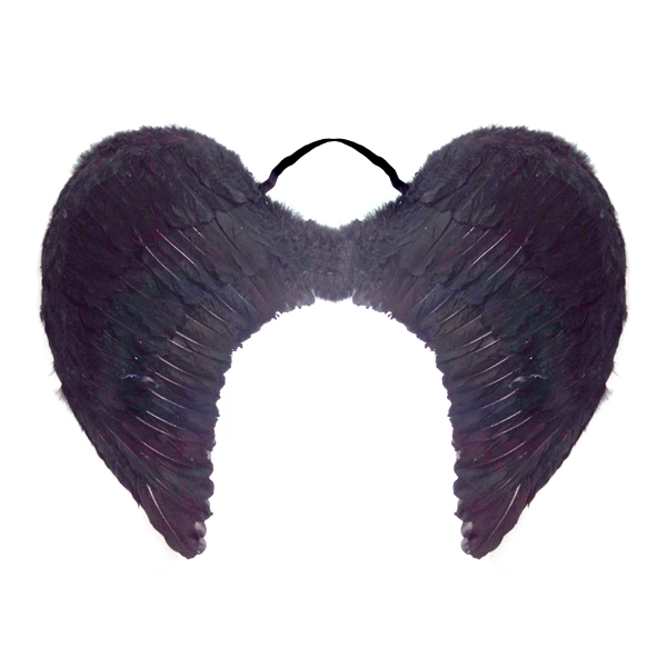ALAS ANGEL PLUMA NEGRO 60X45 CM X1 UNI - 1
