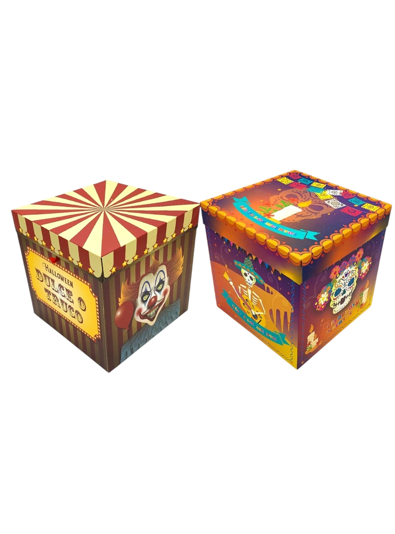 CAJA PLEGABLE GRANDE DULCE O TRUCO 22X22 CM X12 UNI - 1