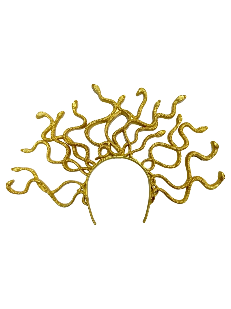 CINTILLO PLASTICO 29X42CM MEDUSA DORADO X1UNI - 1