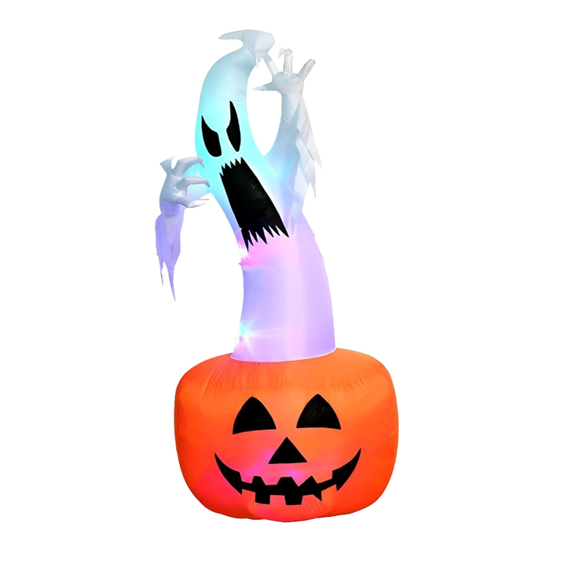 DECO CALABAZA FANTASMA INFLABLE LED 180CM - 1