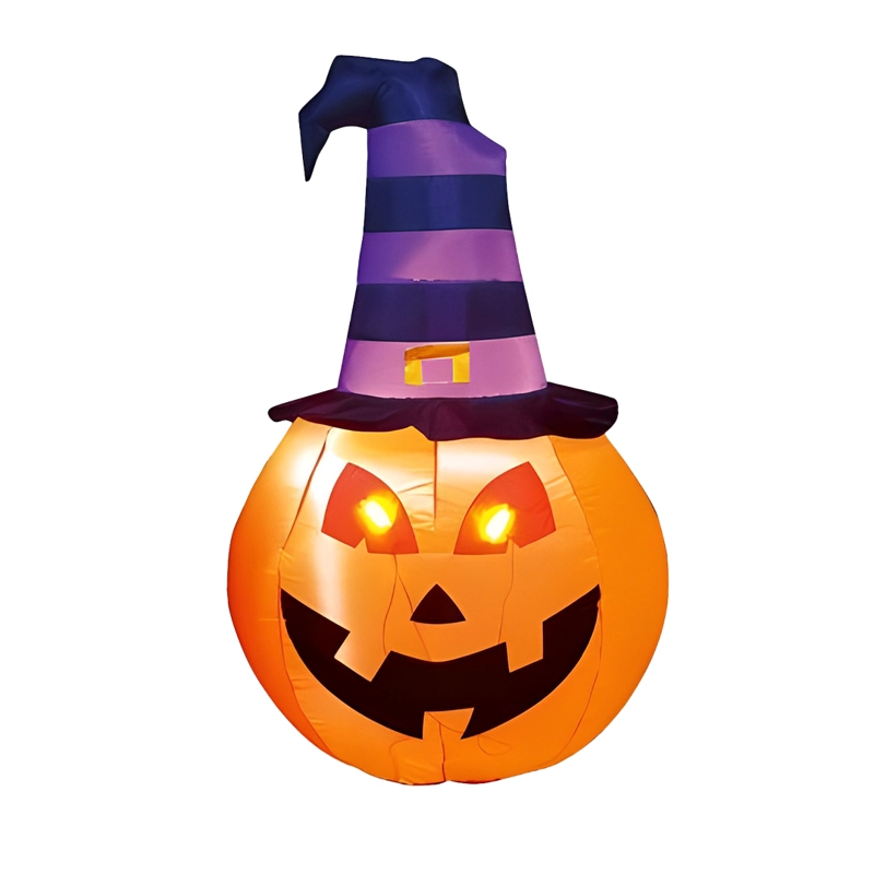 DECO CALABAZA SOMBRERO INFLABLE LED 180CM - 1