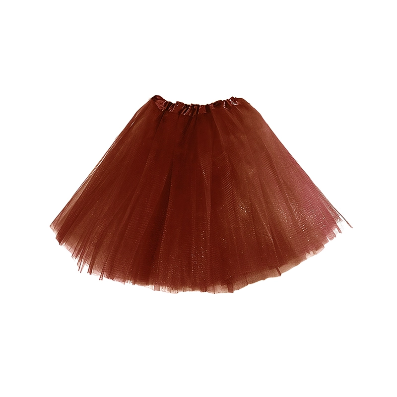 FALDA BALERINA ADULTO LISO CAFE - 1