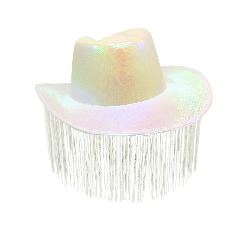 GORRO VAQUERO TIRAS NACARADO BLANCO X1 UNI - 1