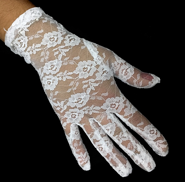 GUANTE ENCAJE 21 CM BLANCO X1 UNI - 1