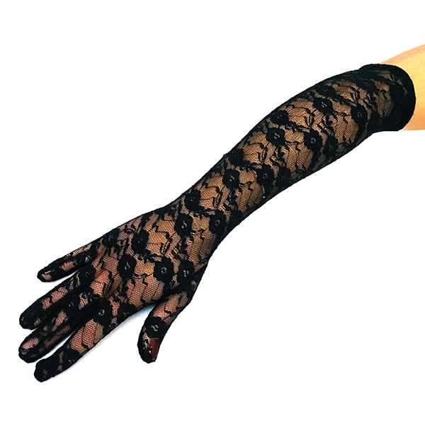 GUANTE ENCAJE 45 CM NEGRO X1 UNI - 1