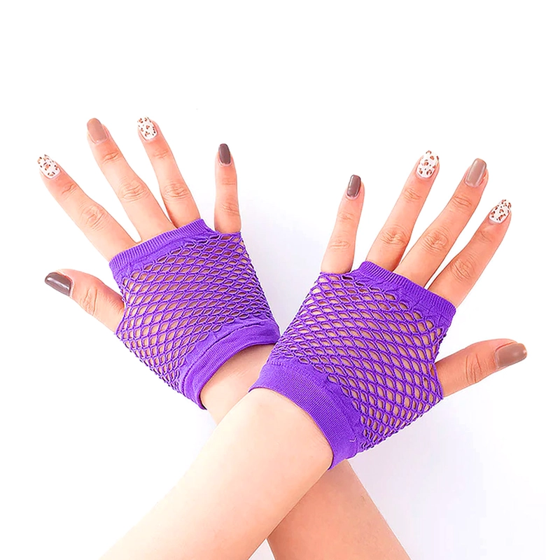 GUANTE MALLA CORTO MORADO X1 UNI - 1