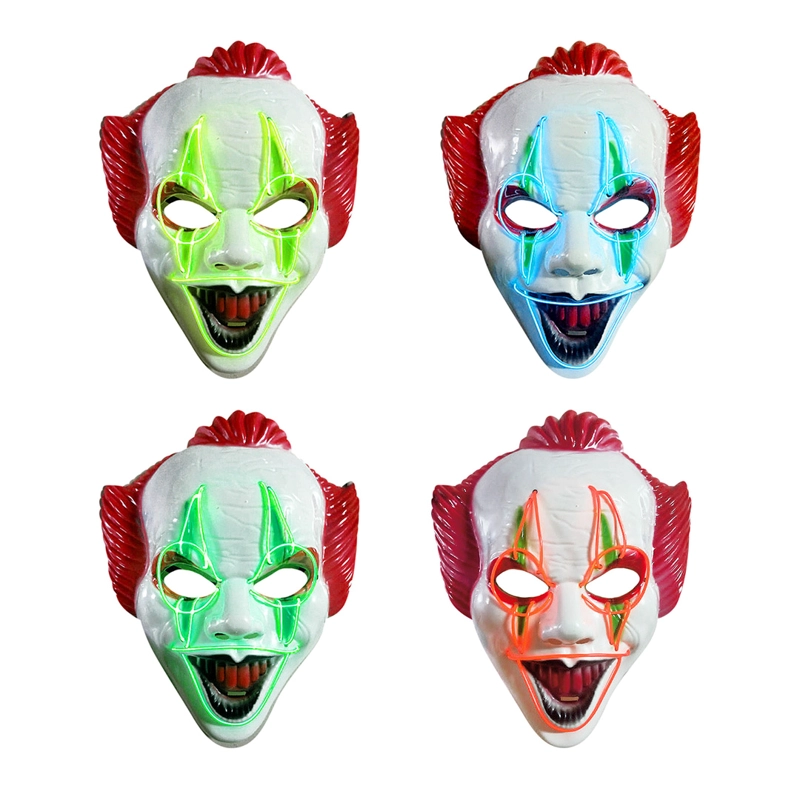 MASCARA PLASTICA LED PAYASO X1 UNI - 1