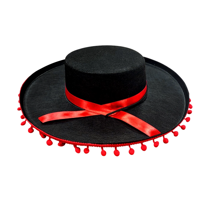 SOMBRERO POMPOM ROJO X1 UNI - 1