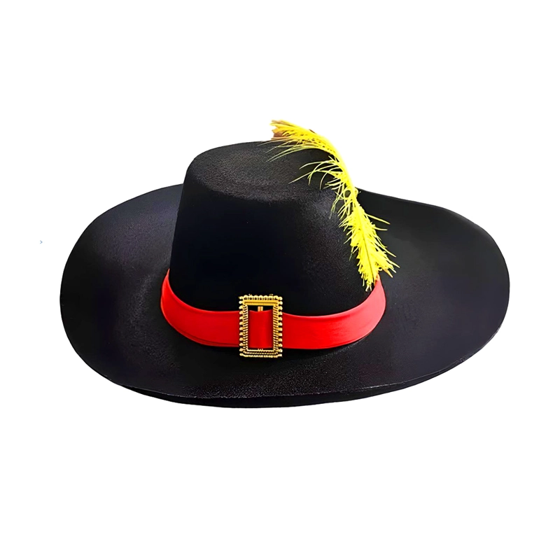 SOMBRERO PLUMA AMARILLA X1 UNI - 1