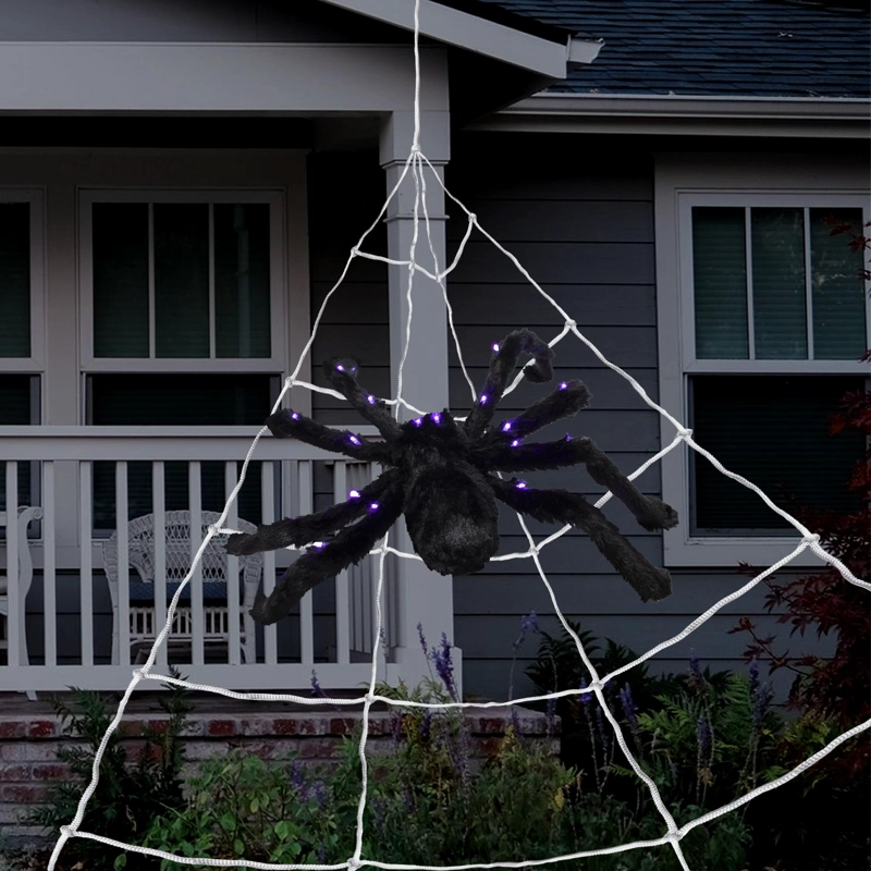 TELA ARAÑA GIGANTE CON ARAÑA LED 200CM X1UNI - 1