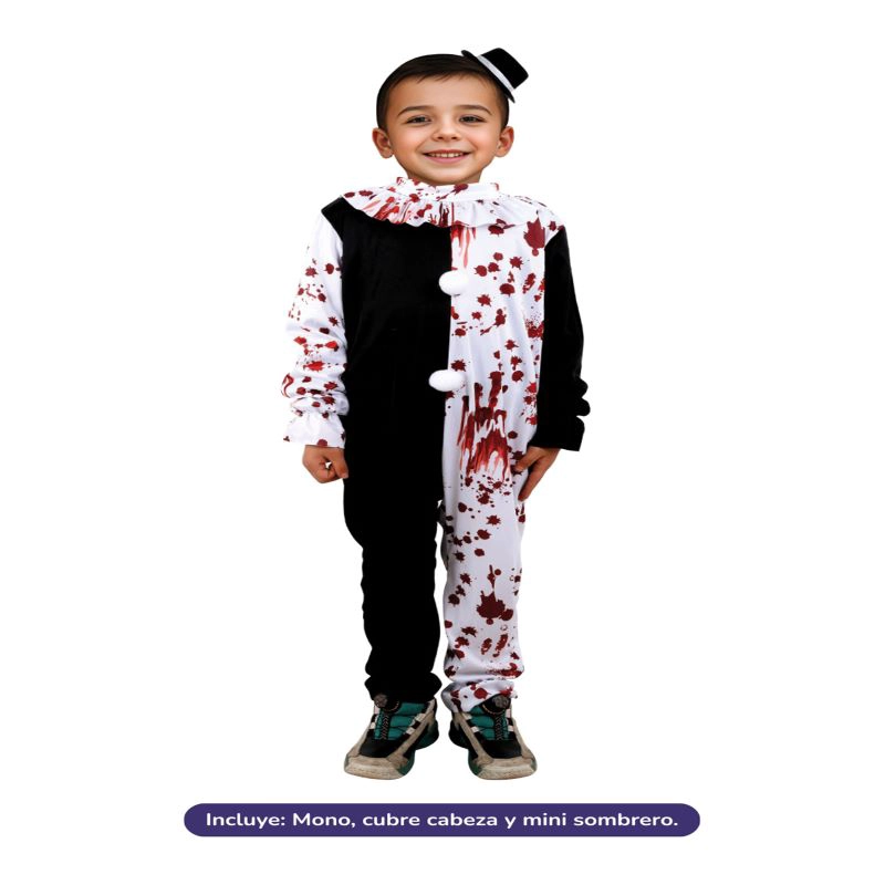 TRAJE BLANCO Y NEGRO 7-9 - 1