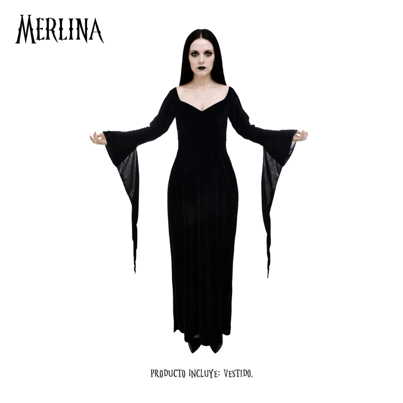 TRAJE MERLINA MORTICIA ADDAMS L - 1