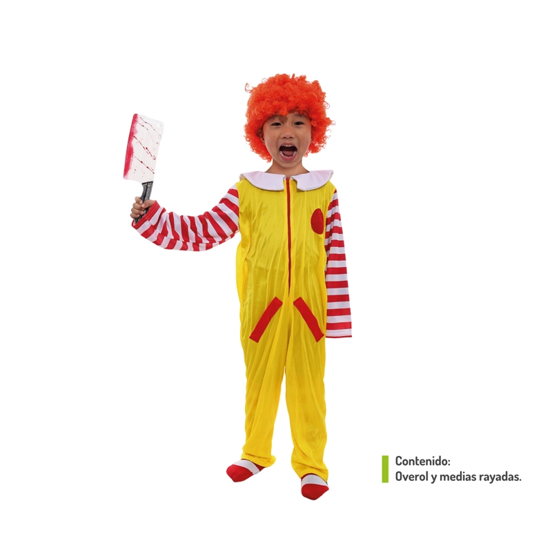 TRAJE PAYASO AMARILLO RALLAS 13-14 - 1