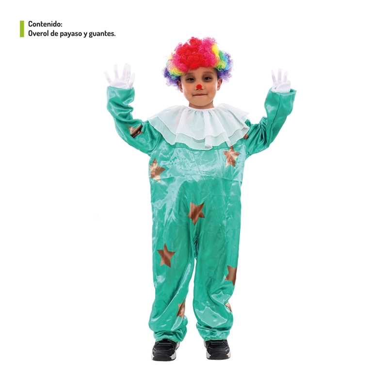 TRAJE PAYASO VERDE 7-9 - 1