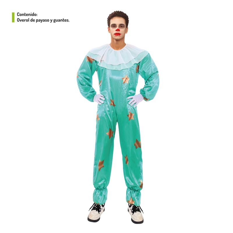 TRAJE PAYASO VERDE S - 1