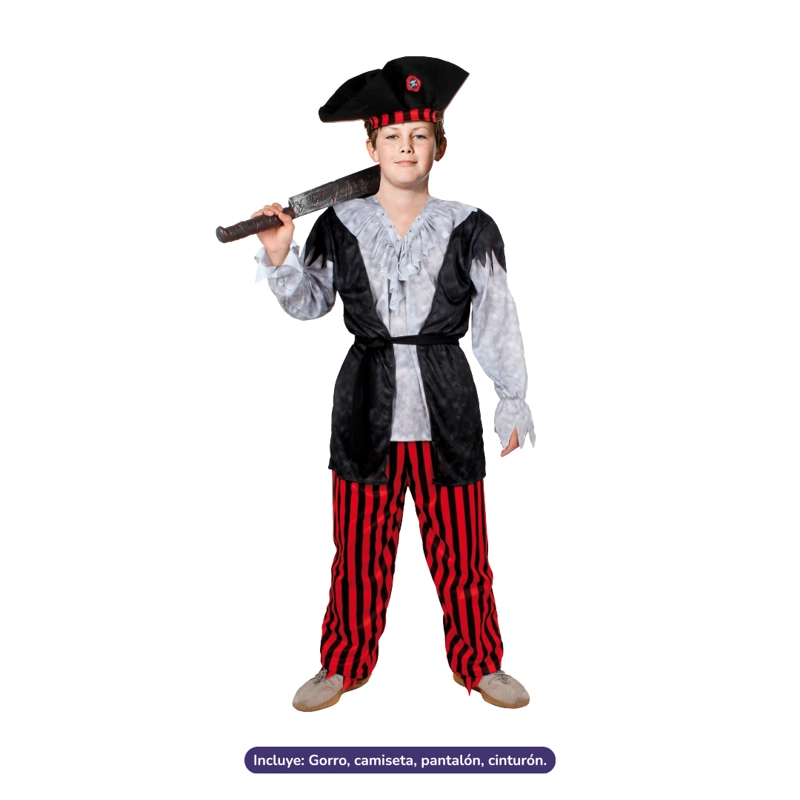 TRAJE PIRATA ZOMIBE 10-12 - 1