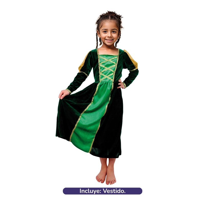 TRAJE PRINCESA VERDE 5-6 - 1