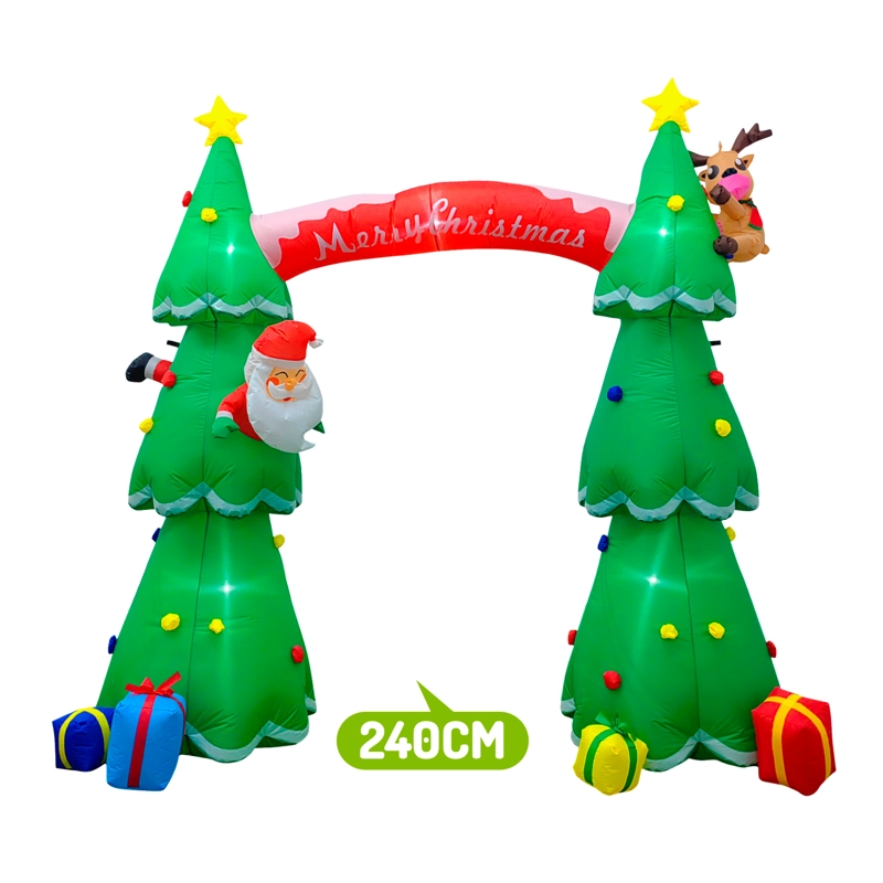 DECO ARCO NAVIDAD INFLABLE LED 240CM - 1