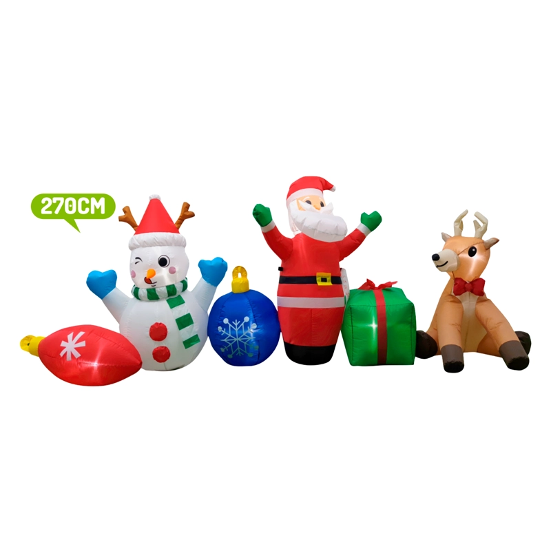 DECO FROSTY/SANTA/RENO INFLABLE LED 270CM - 1