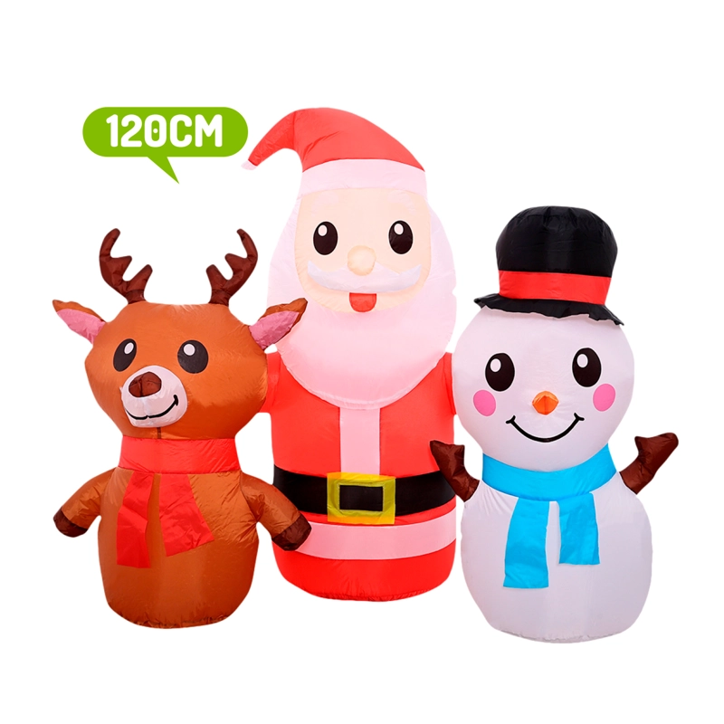DECO NAVIDAD TRIPLE INFLABLE LED 120CM - 1