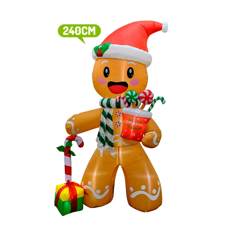 DECO GALLETA NAVIDAD INFLABLE LED 240CM - 1