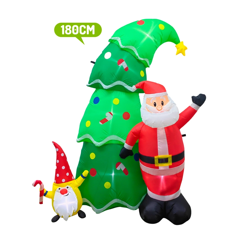 DECO SANTA/ARBOL INFLABLE LED 180CM - 1