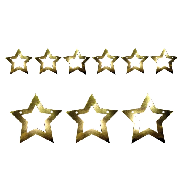 GUIRNALDA ESTRELLA 3M DOBLE DORADO METAL X1 UNI - 1