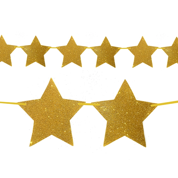 GUIRNALDA ESTRELLA DORADO 15 PCS X1 UNI - 1