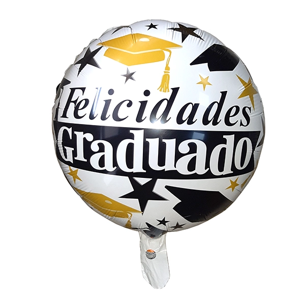 GLOBO METALICO 18 FELICIDADES GRAD.X50 UNI - 1
