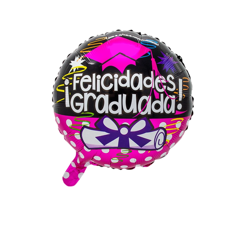 GLOBO METALICO 18 FELICIDADES GRADUADAS X1 UNI - 1