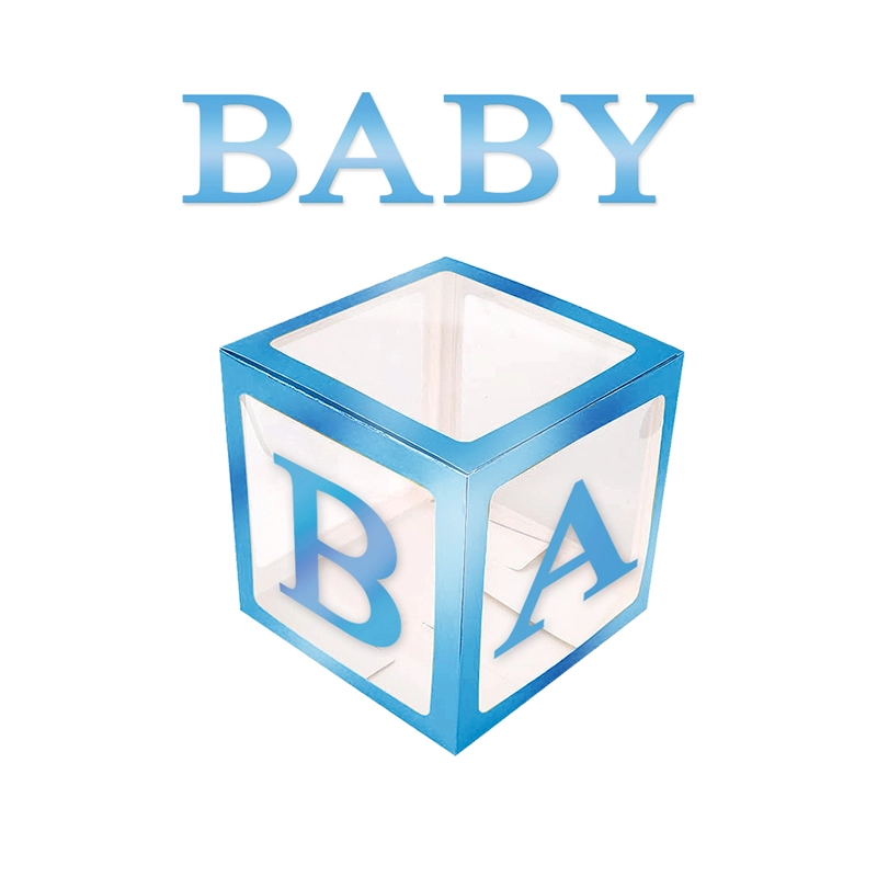 CAJA DECO 31 X 31 BABY METALIC CELESTE X1 UNI - 1