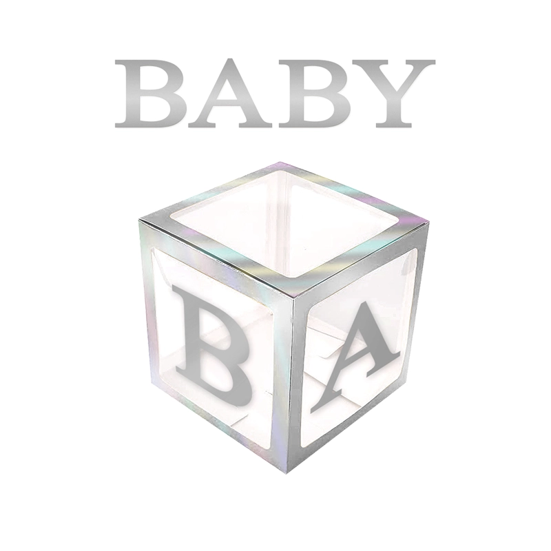 CAJA DECO 31 X 31 BABY METALIC PLATEADO X1 UNI - 1