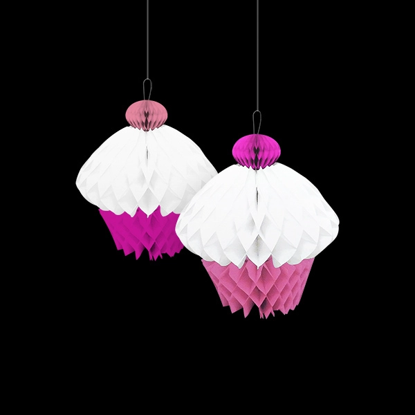 DECO CUPCAKE ROSADO/FUCSIA X1 UNI - 1