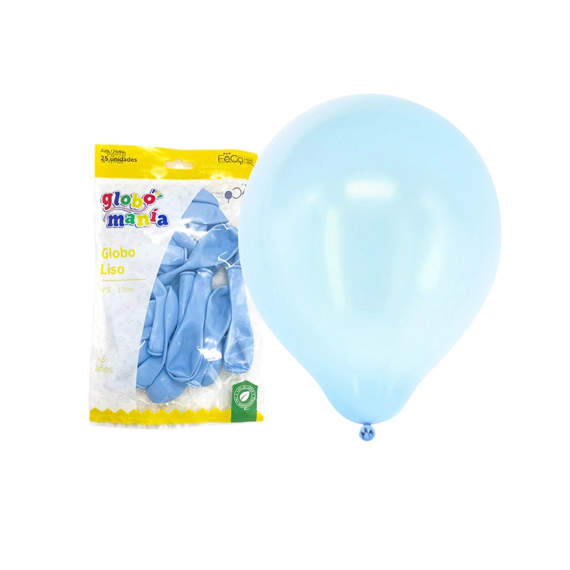 GLOBO 5 PASTEL CELESTE X25 UNID - 1