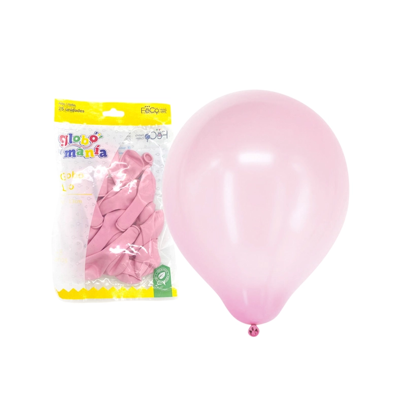 GLOBO 5 PASTEL ROSADO X25 UNID - 1
