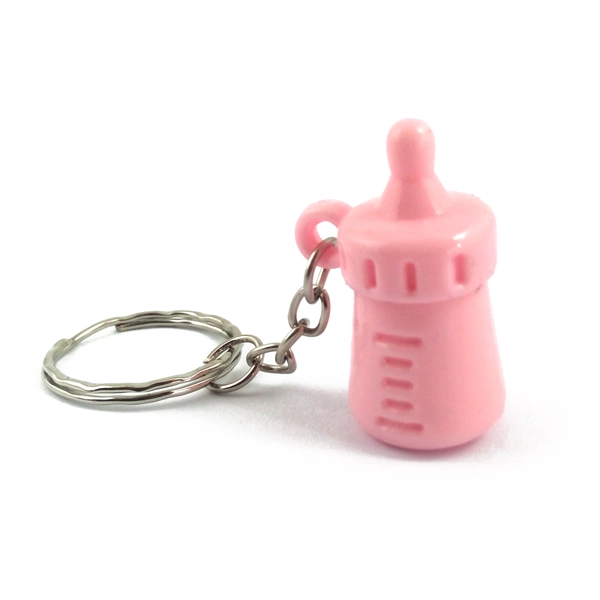 LLAVERO BABY SHOWER MAMADERA ROSA X 12 UNI - 1