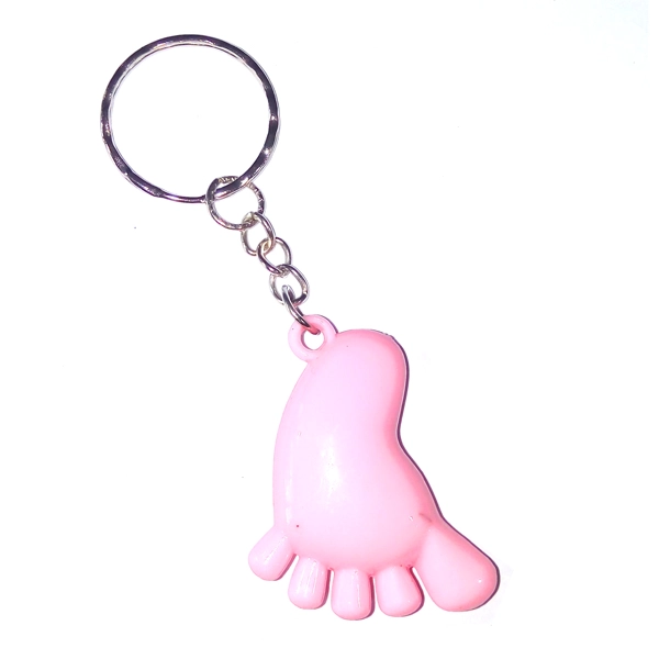 LLAVERO BABY SHOWER PATITA ROSA X 12 UNI - 1