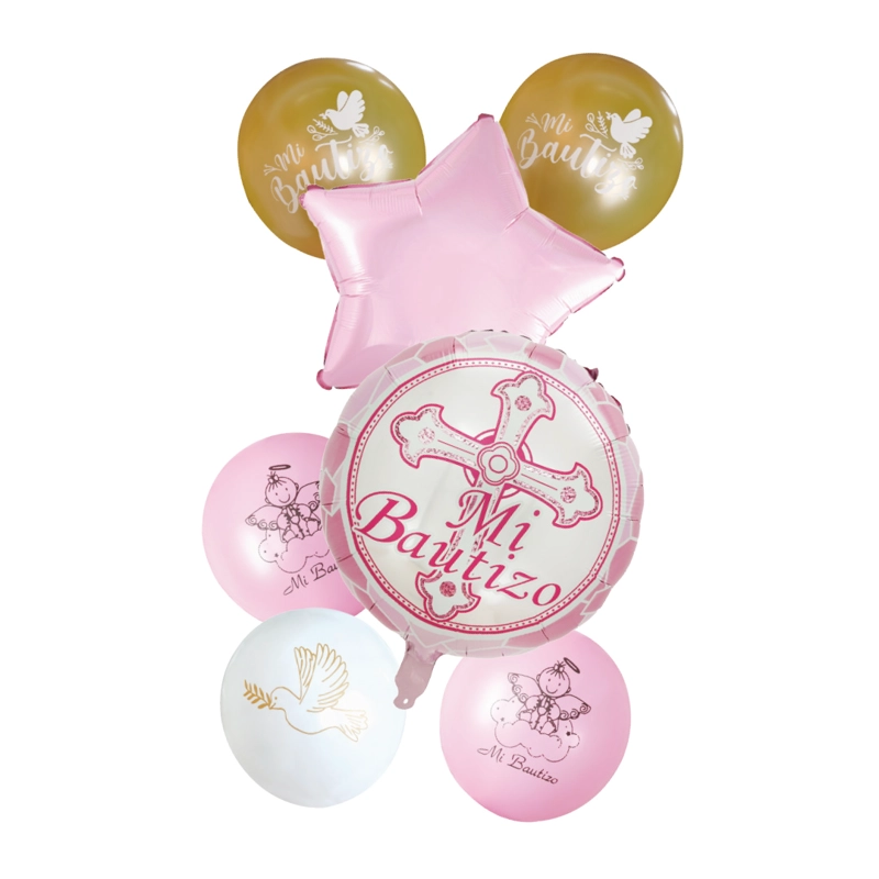 SET 7 GLOBO MI BAUTIZO NENA X1 UNI - 1