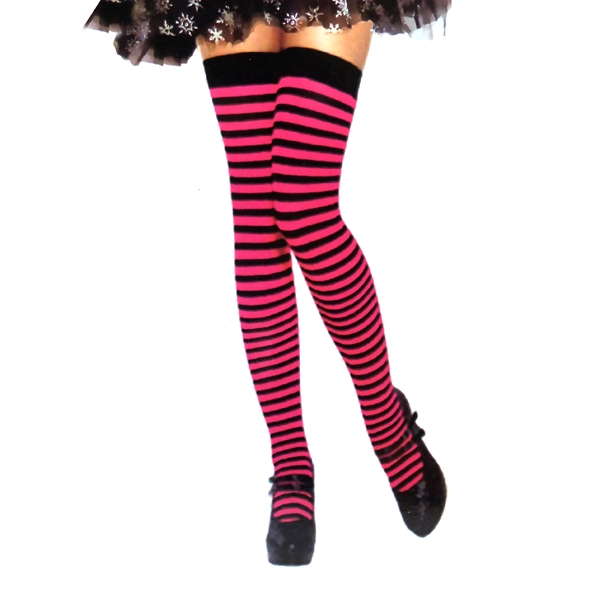 PANTY RAYADO NEGRO CON FUCSIA X1 UNI - 1