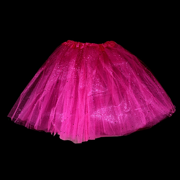 FALDA BALLERINA ADULTO ESCARCHA FUCSIA 40CM X1 UNI - 1